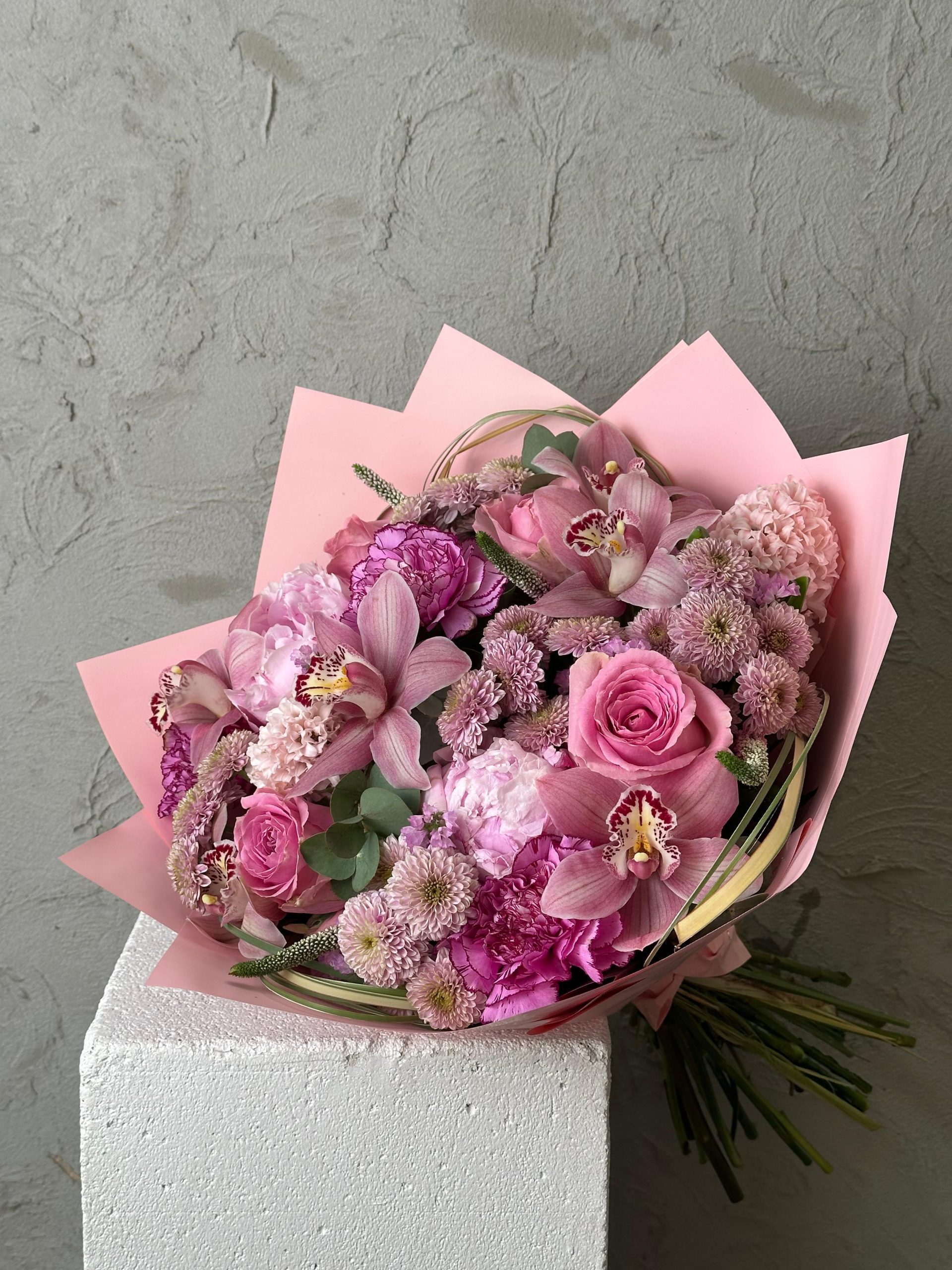 Pink Velvet Orchid Bouquet